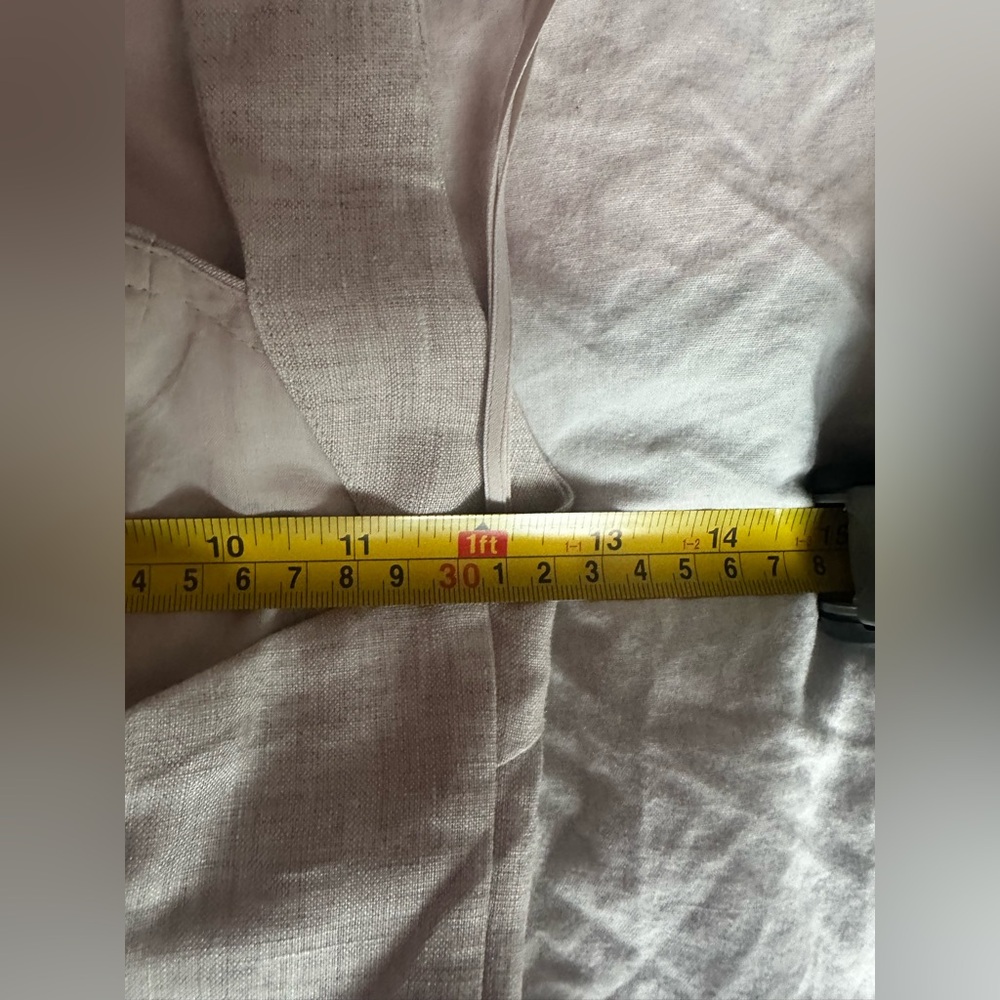 Wilfred Aritzia Organic Linen Halter Crop Top Beige Natural Linen Summer Top 2XS - Picture 8 of 9